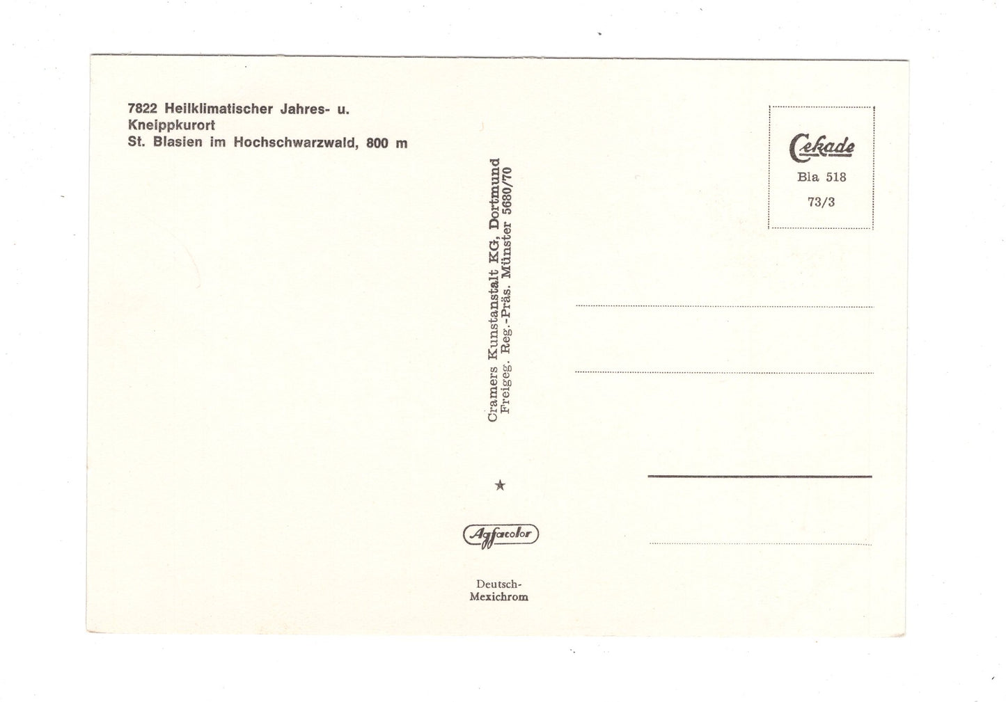 Ansichtskarte St. Blasien im Hochschwarzwald / G1-67