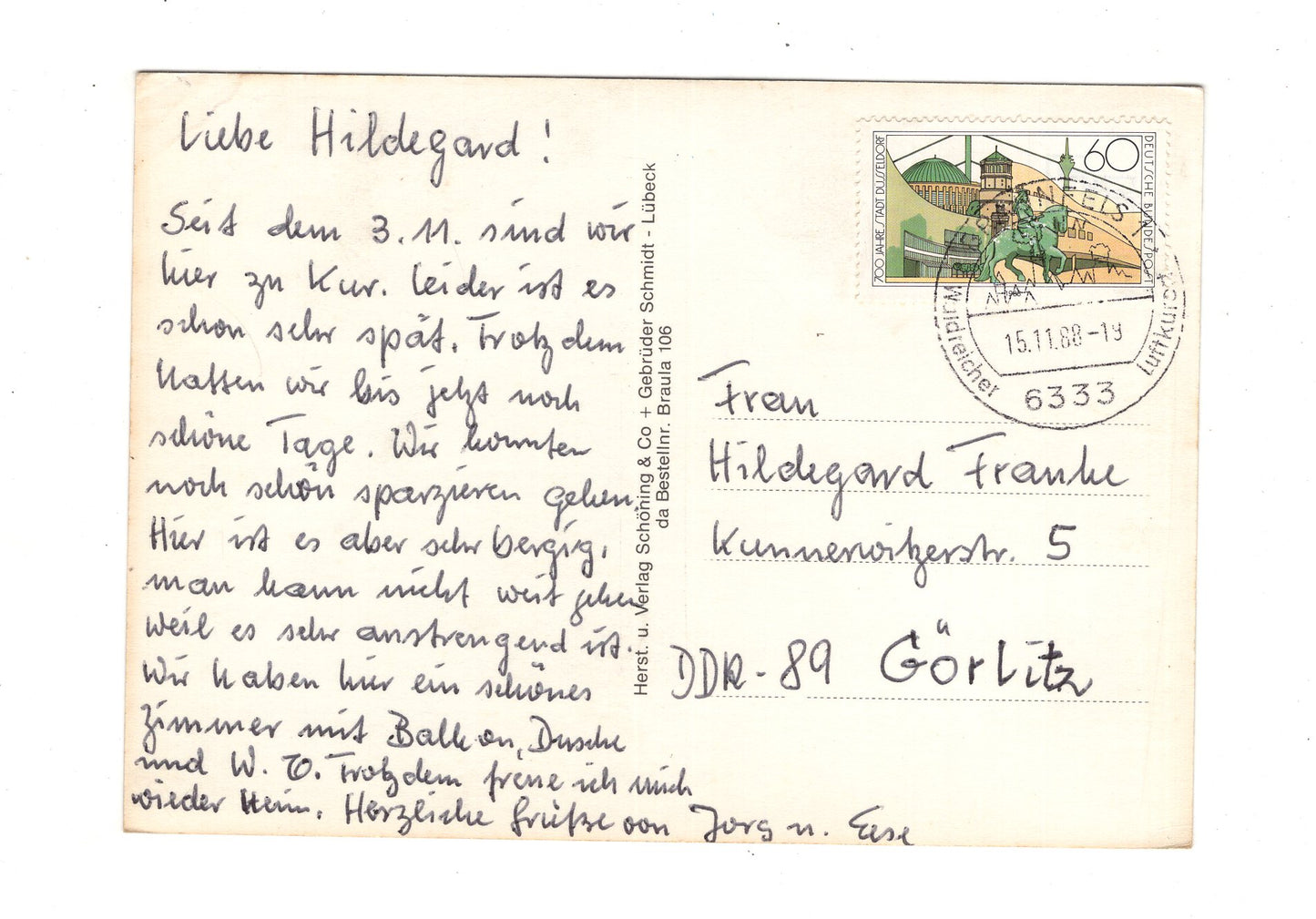 Ansichtskarte Braunfels an der Lahn / Haus Höhenblick +++