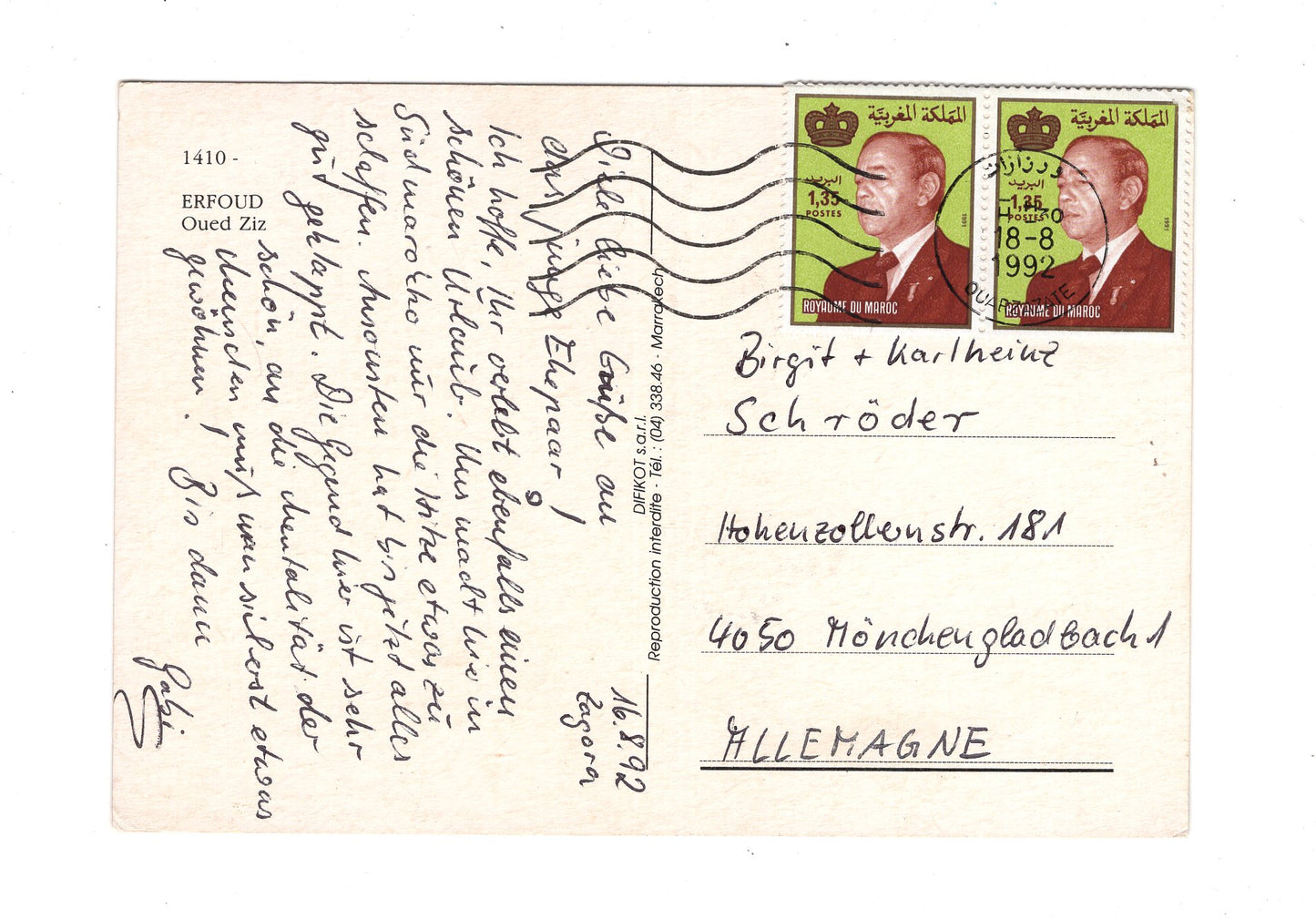 Ansichtskarte Erfoud / Qued Ziz / Marokko