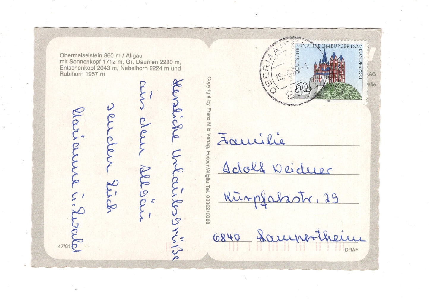 Ansichtskarte Obermaiselstein / Allgäu / M1-56