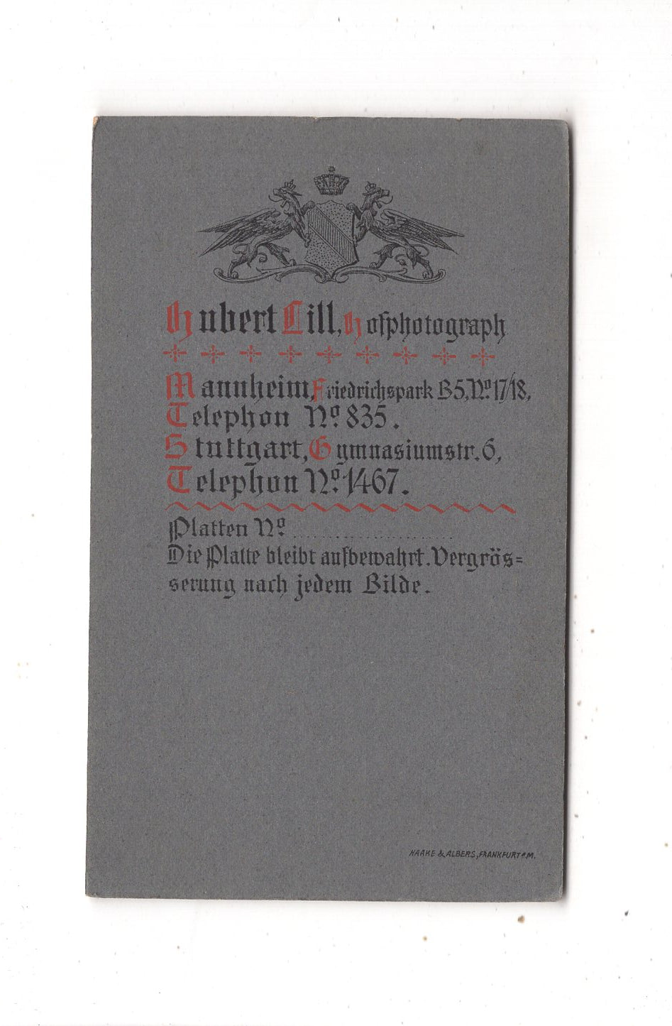 Fotografie Feines junges Mädchen - Mannheim / Stuttgart 1900er