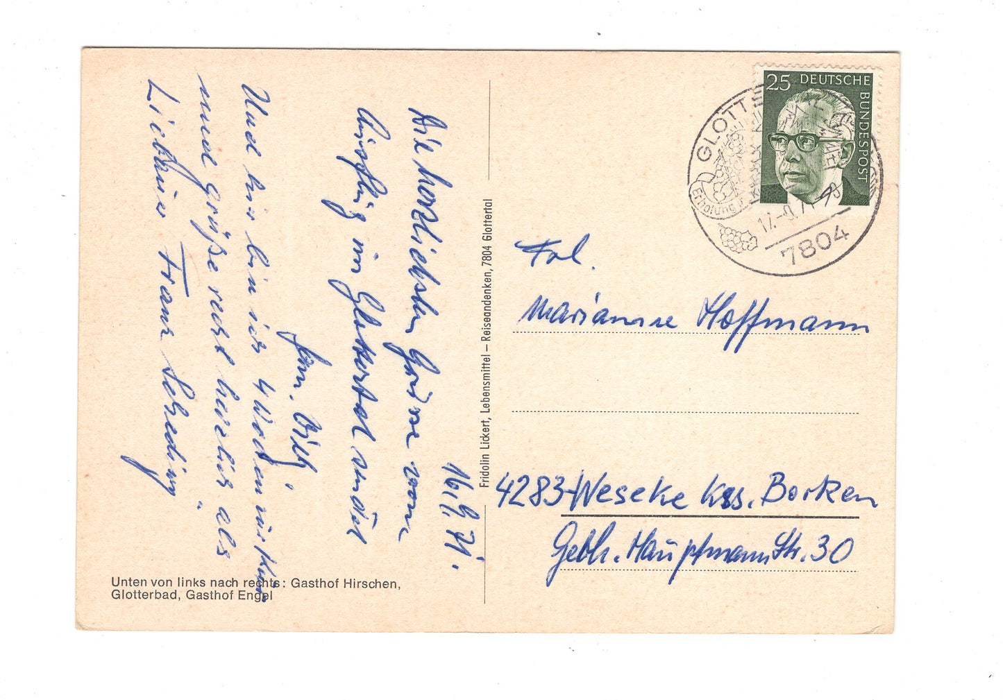 Ansichtskarte Glottertal / Schwarzwald / G1-67