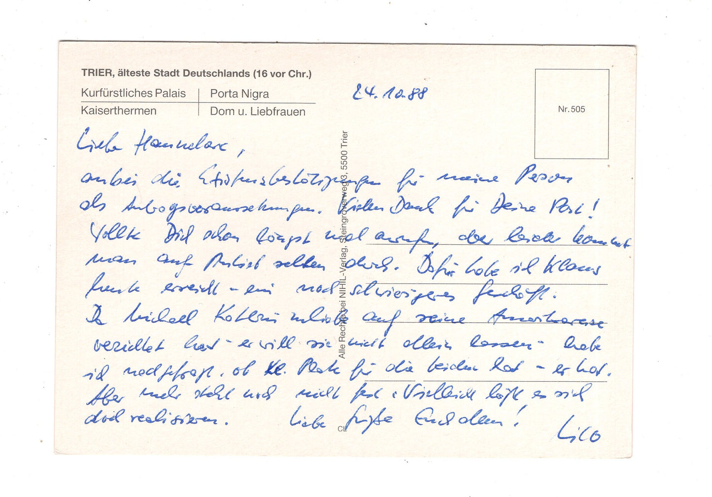 Ansichtskarte Trier an der Mosel / Kaiserthermen +++ / M1-56