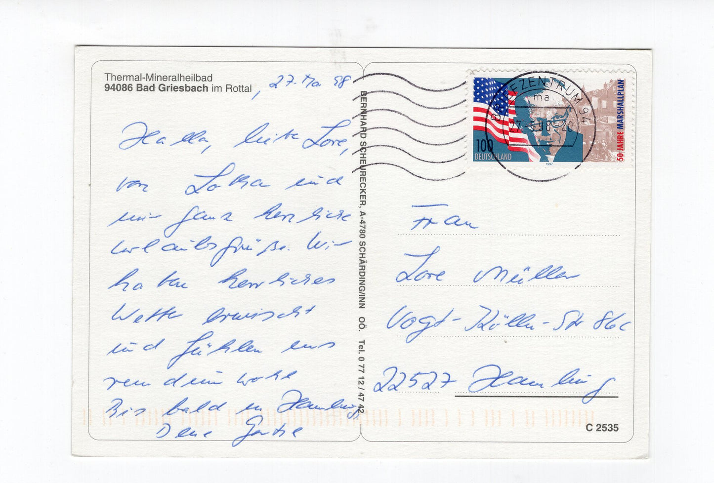 Ansichtskarte Bad Griesbach Im Rottal