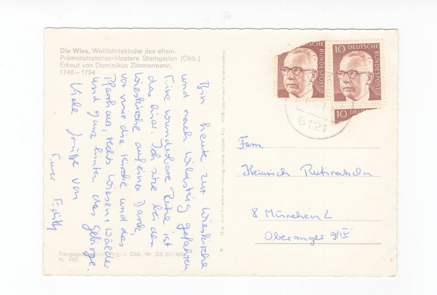 Ansichtskarte Die Wies / Wallfahrtskirche