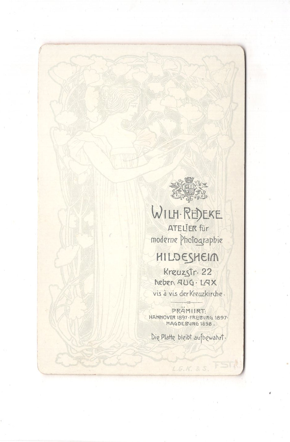 Fotografie Damenportrait - Hildesheim 1900er / CDV C1-14