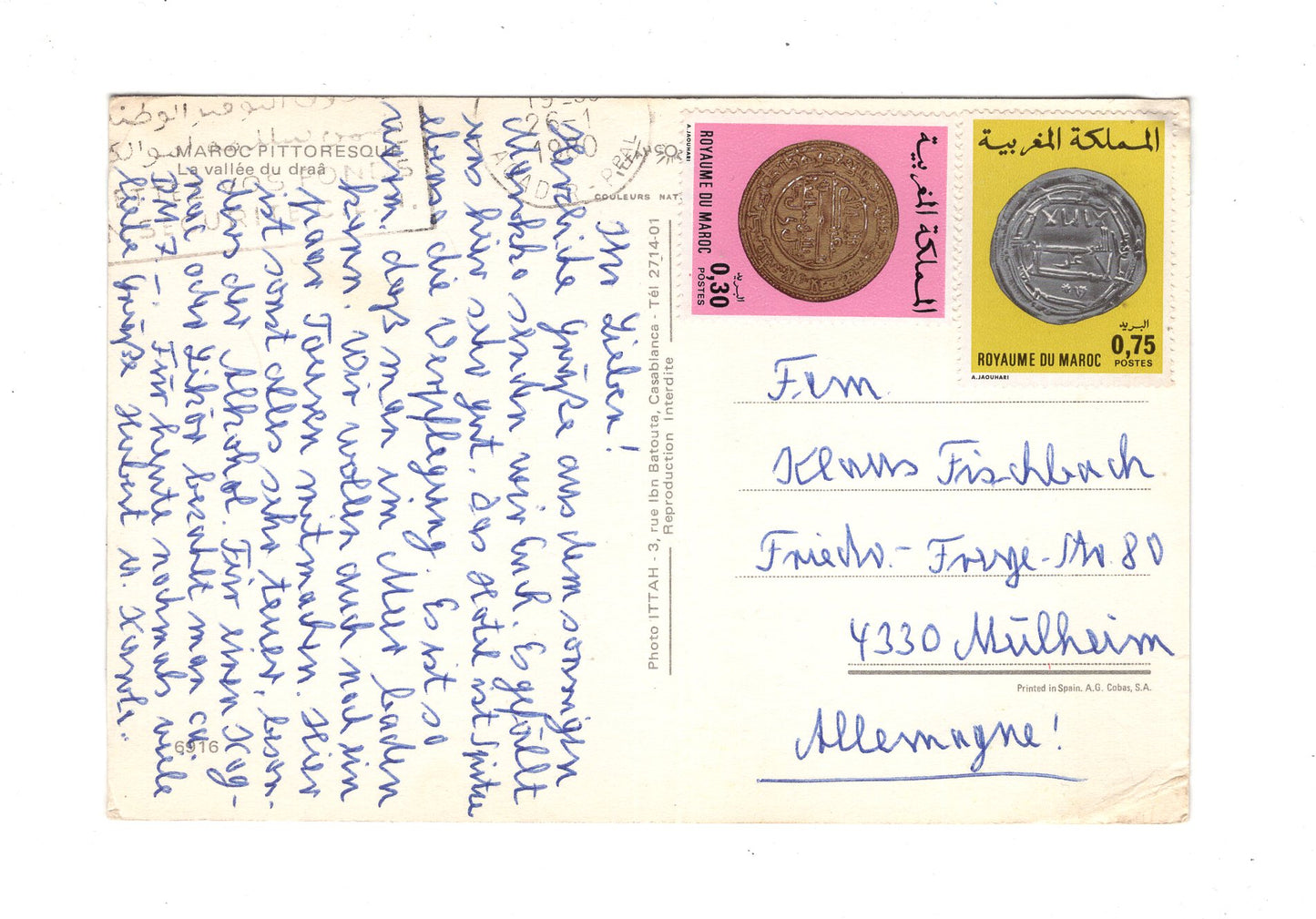 Ansichtskarte Le vallee du draa / Marokko