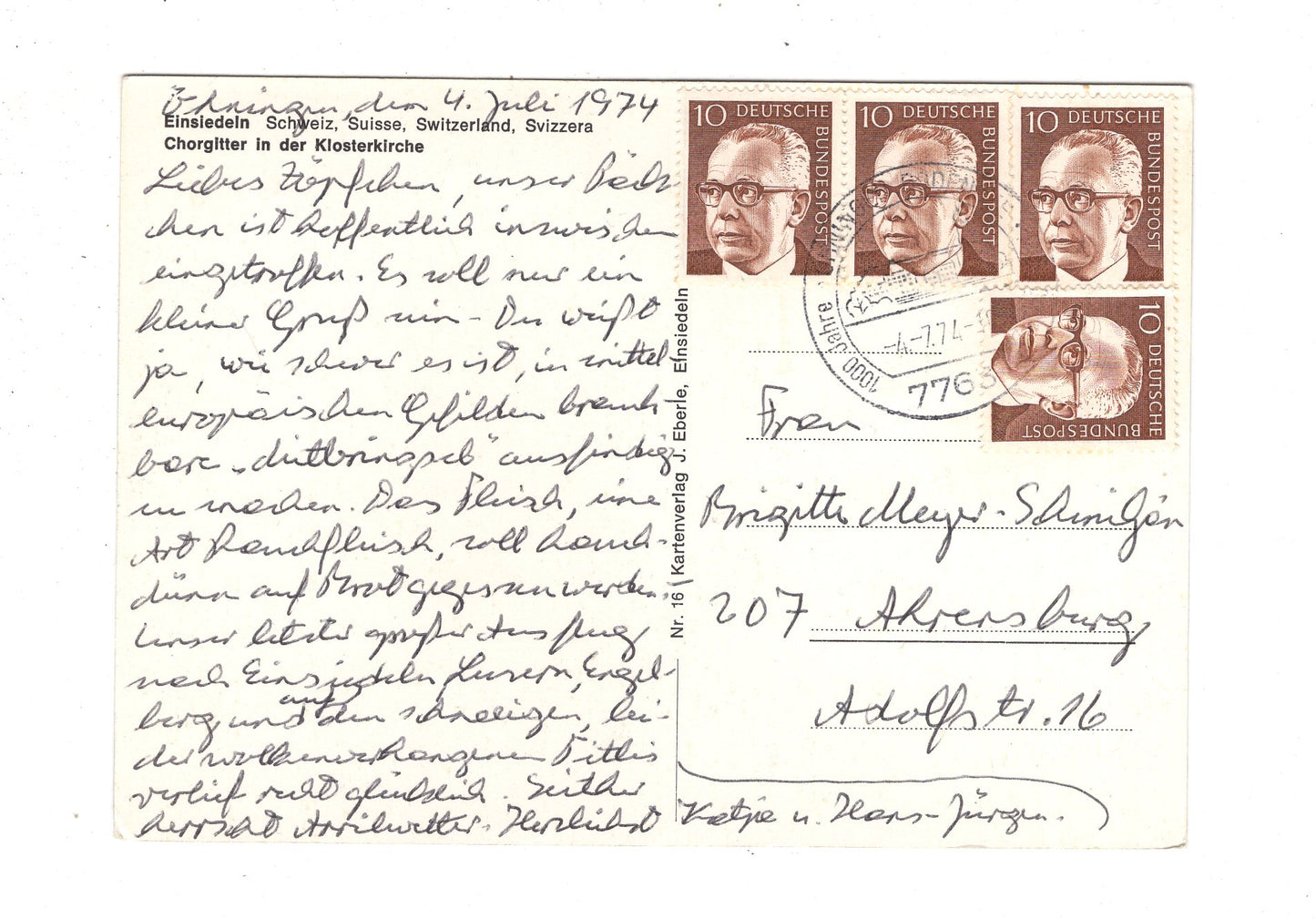 Ansichtskarte Einsiedeln / Klosterkirche / Schweiz