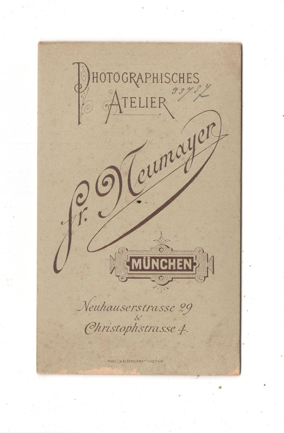 Fotografie Damenportrait - München um 1880