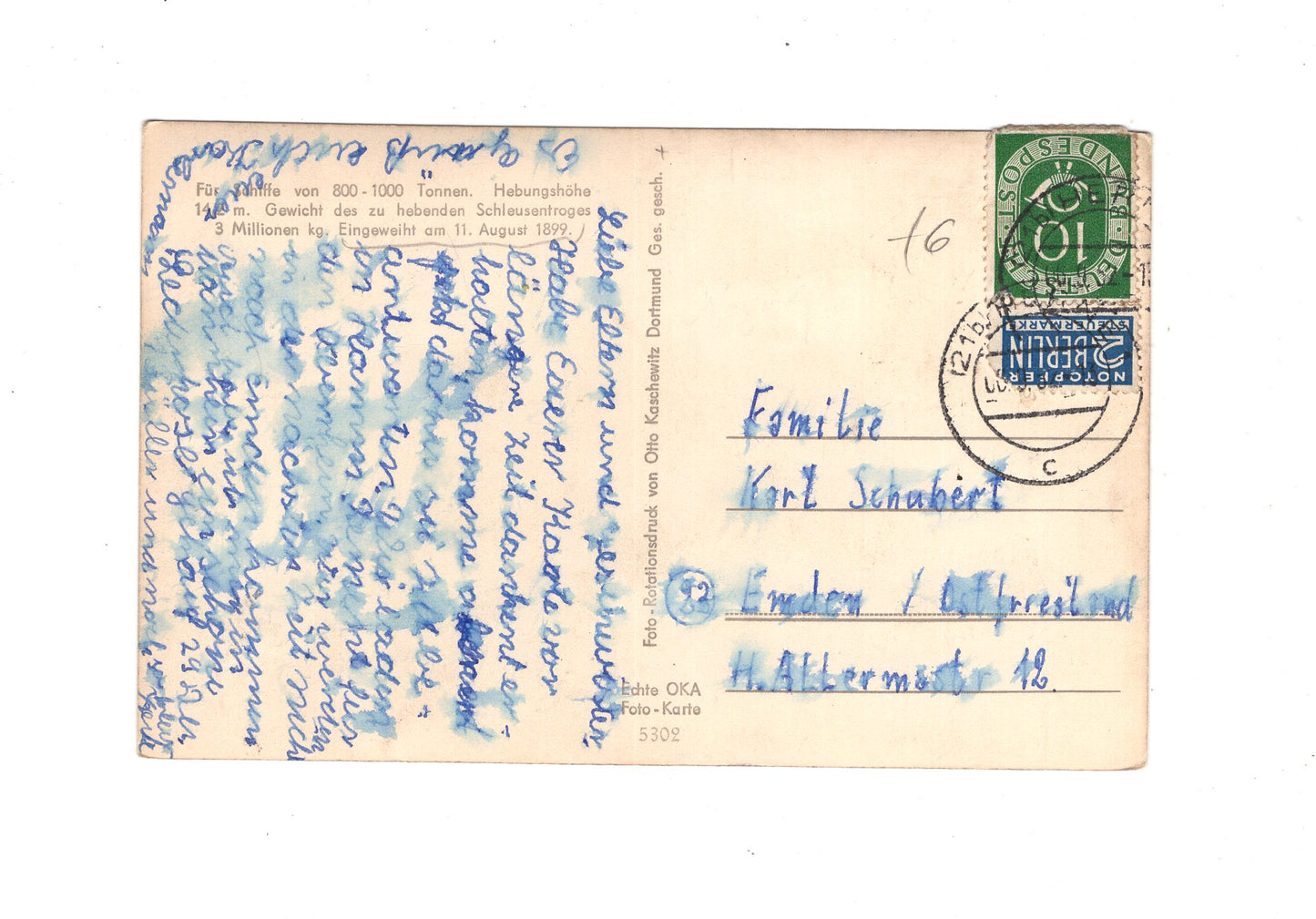 Ansichtskarte Schiffshebewerk bei Henrichenburg am Dortmund-Ems-Kanal