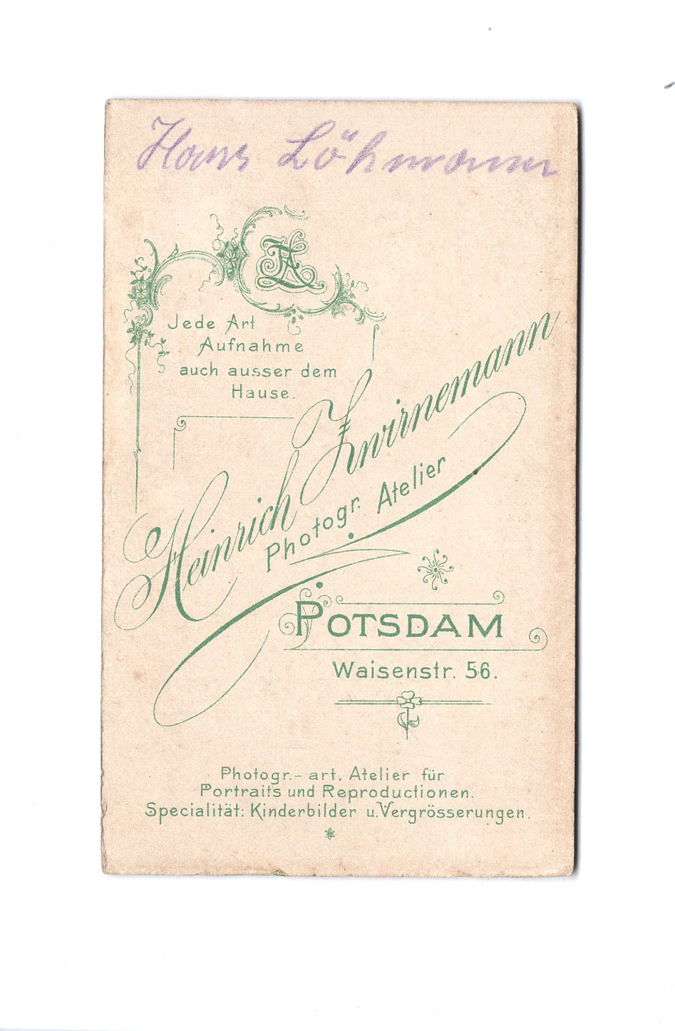 Fotografie Feiner Herr / benannt - Potsdam um 1900