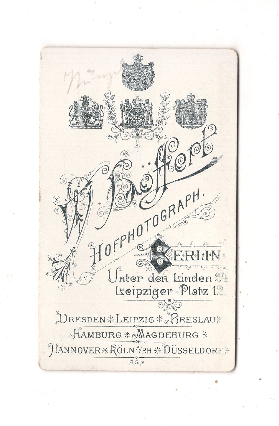Fotografie Herrenportrait - Berlin 1890er