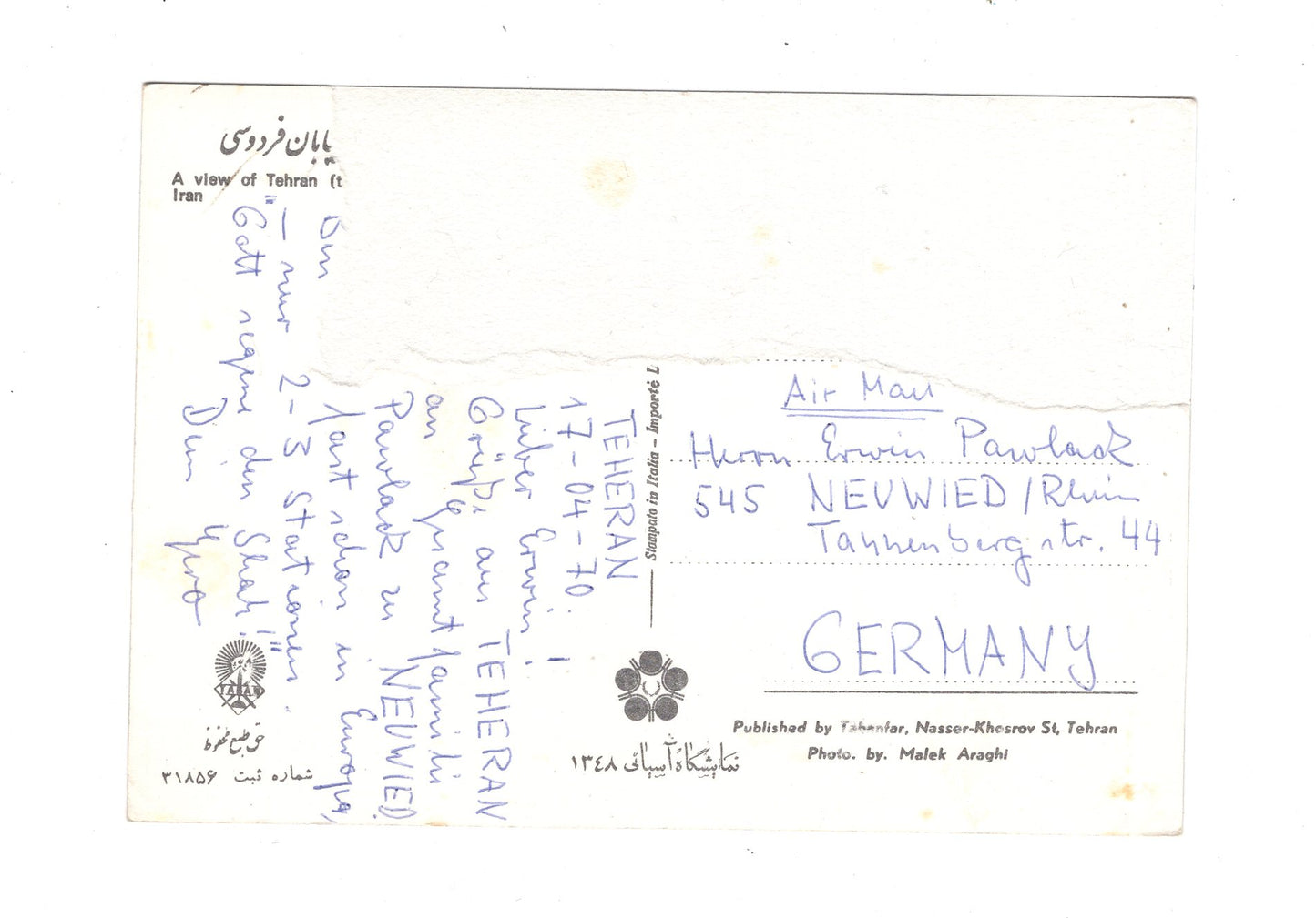 Ansichtskarte Teheran / Iran