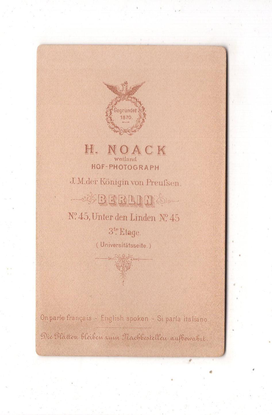 Fotografie Damenportrait - Berlin um 1890