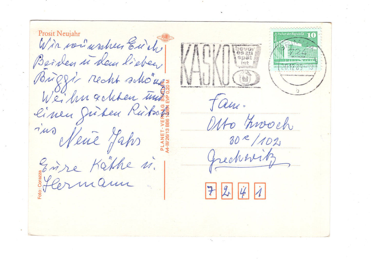 Ansichtskarte Feiertage / Frohes neues Jahr / K1-70