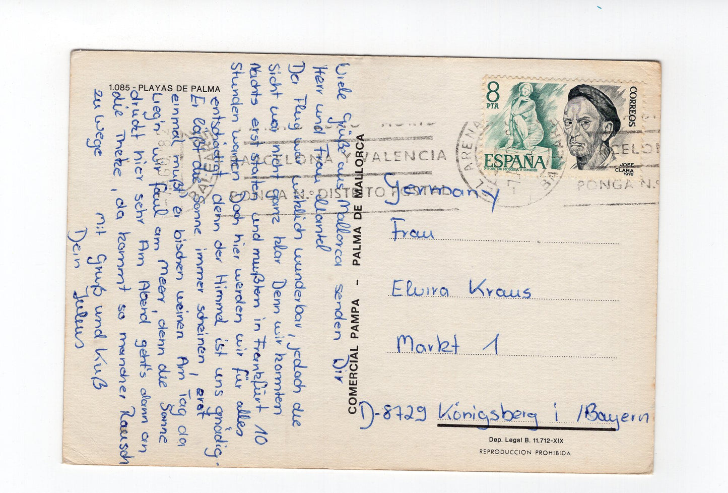 Ansichtskarte Mallorca / Playas de Palma / Spanien