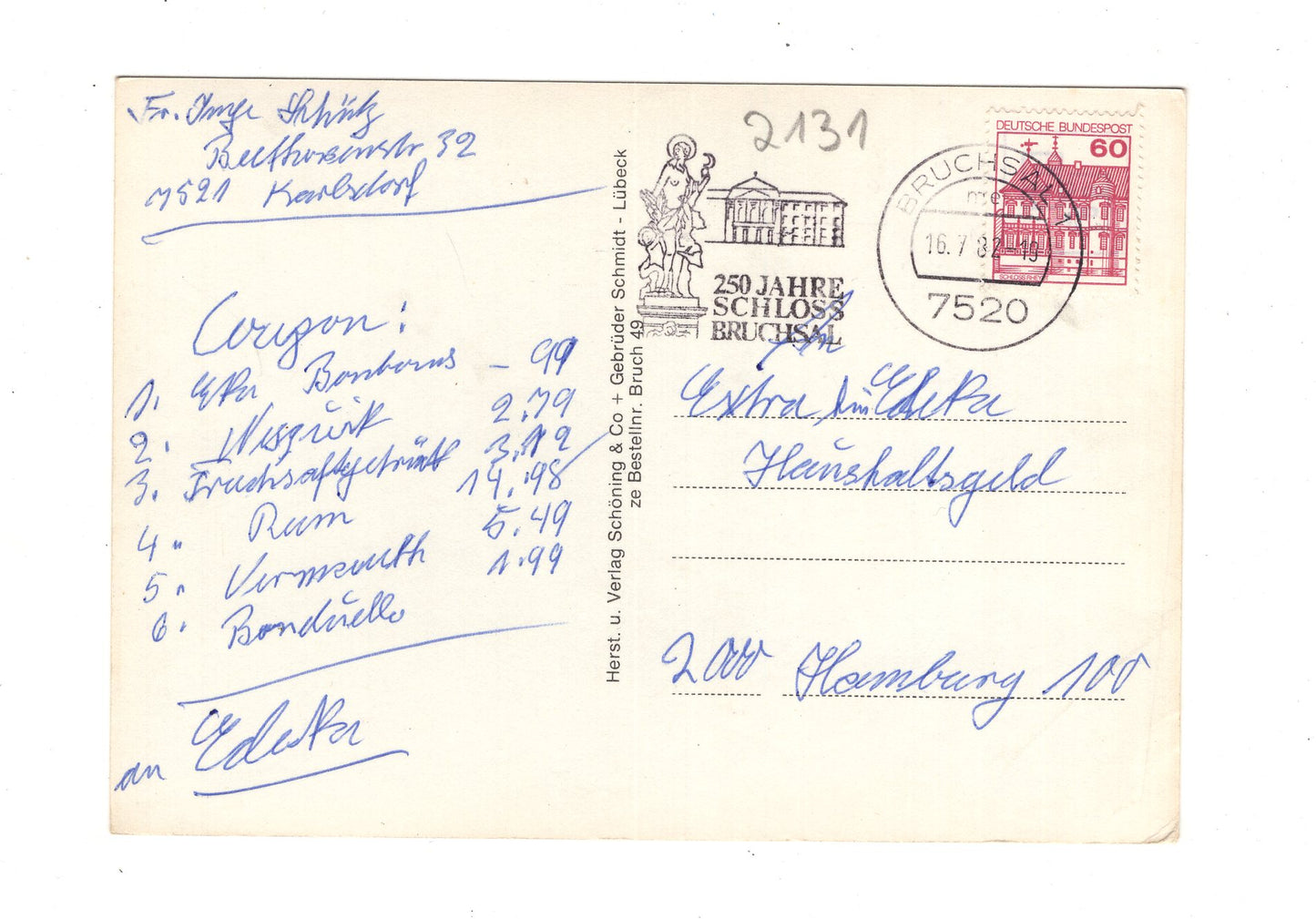 Ansichtskarte Bruchsal / Baden