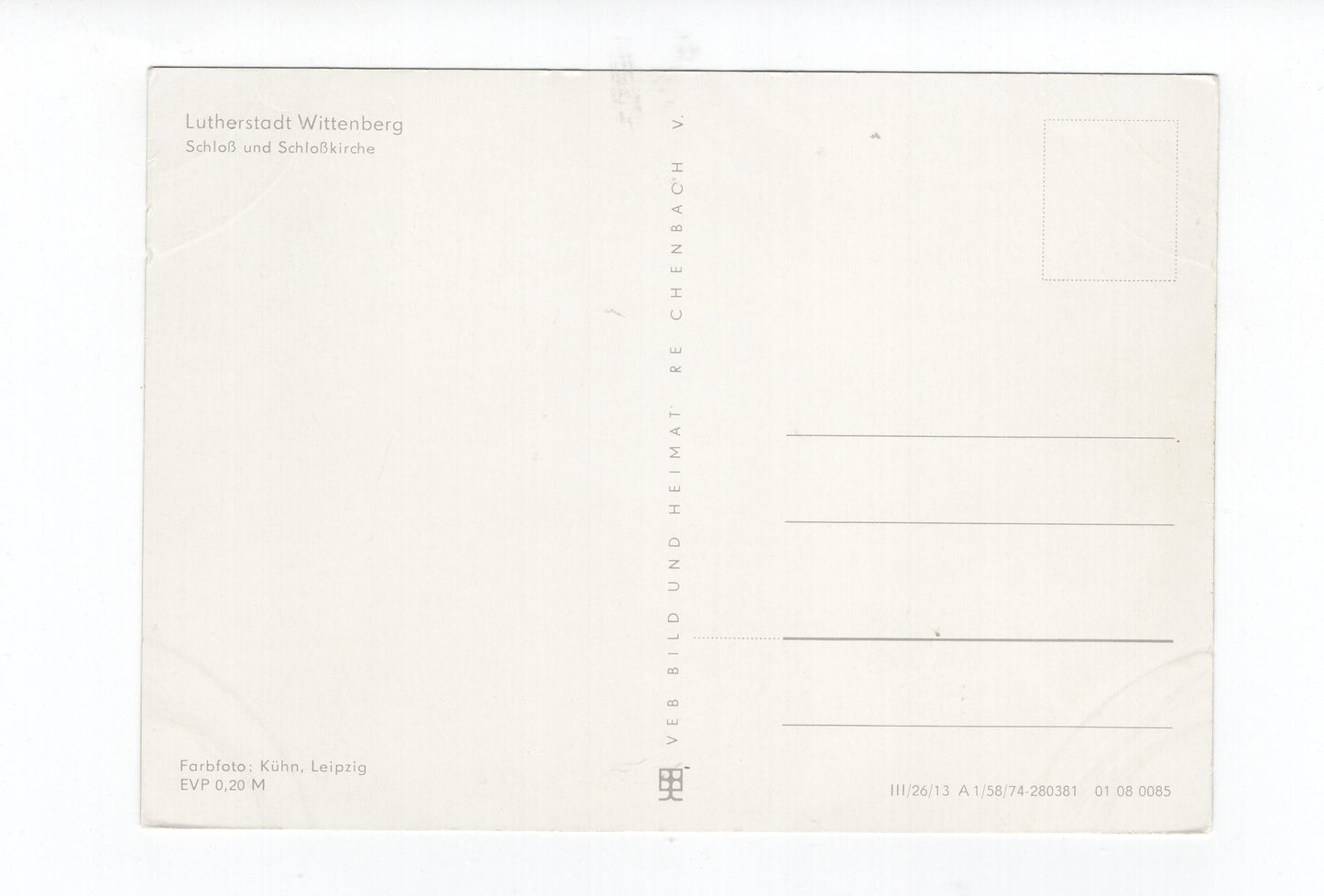 Ansichtskarte Lutherstadt Wittenberg / Schloss und Schlosskirche