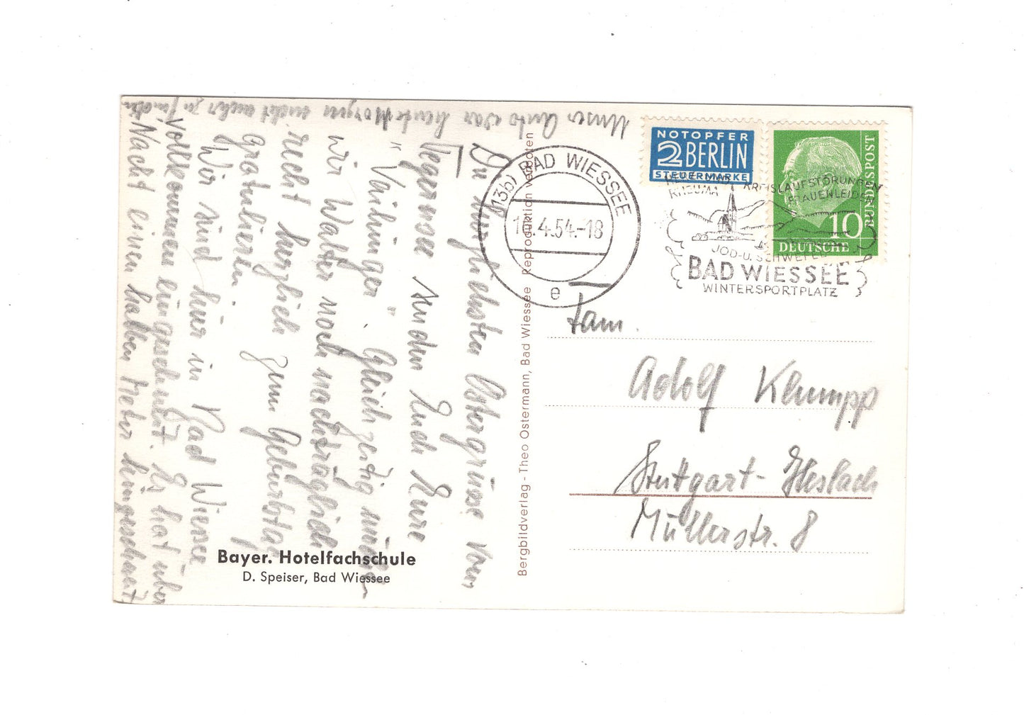 Ansichtskarte Bad Wiessee / Kath. Kirche / mit Bodenschneid