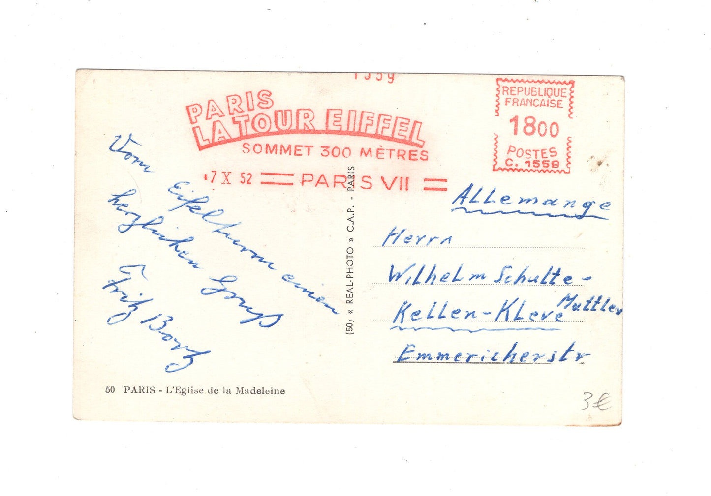 Ansichtskarte Paris / L´Eglise de la Madeleine / Frankreich