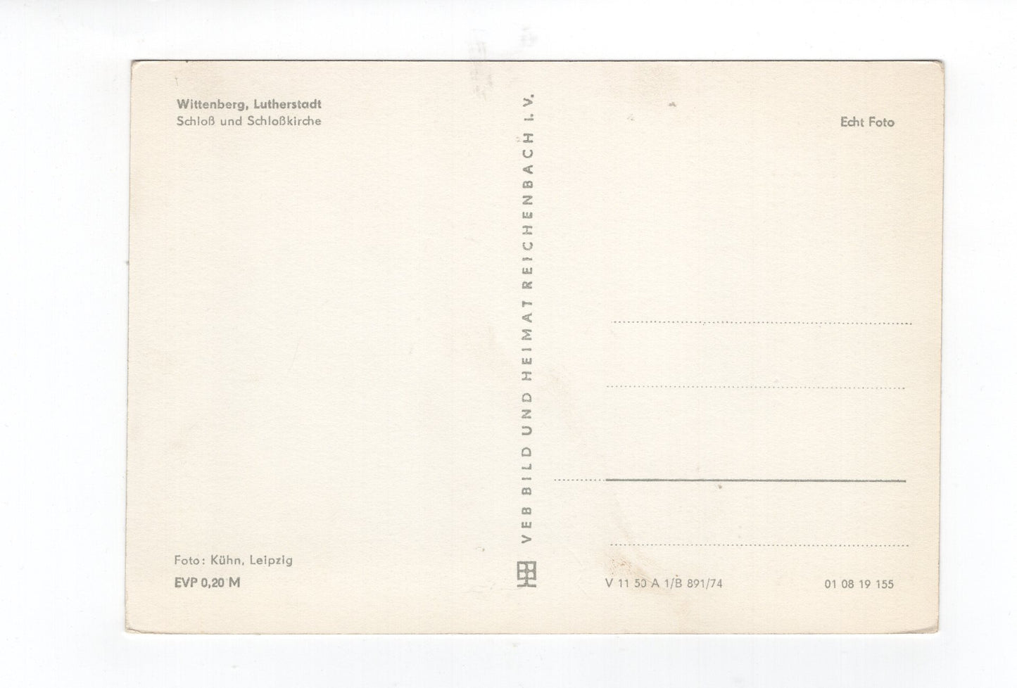 Ansichtskarte Lutherstadt Wittenberg / Schloss und Schlosskirche
