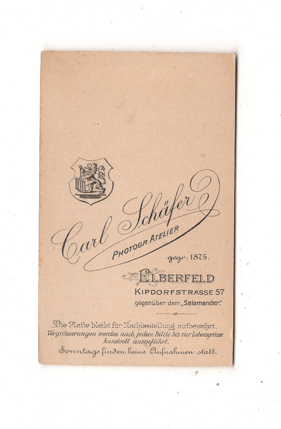 Fotografie Herrenportrait - Elberfeld 1890er