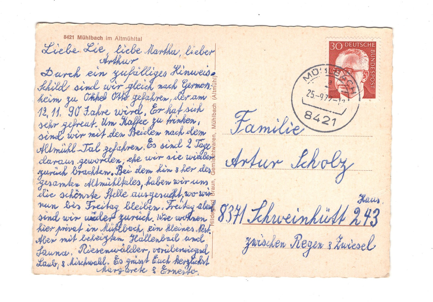 Ansichtskarte Mühlbach im Altmühltal