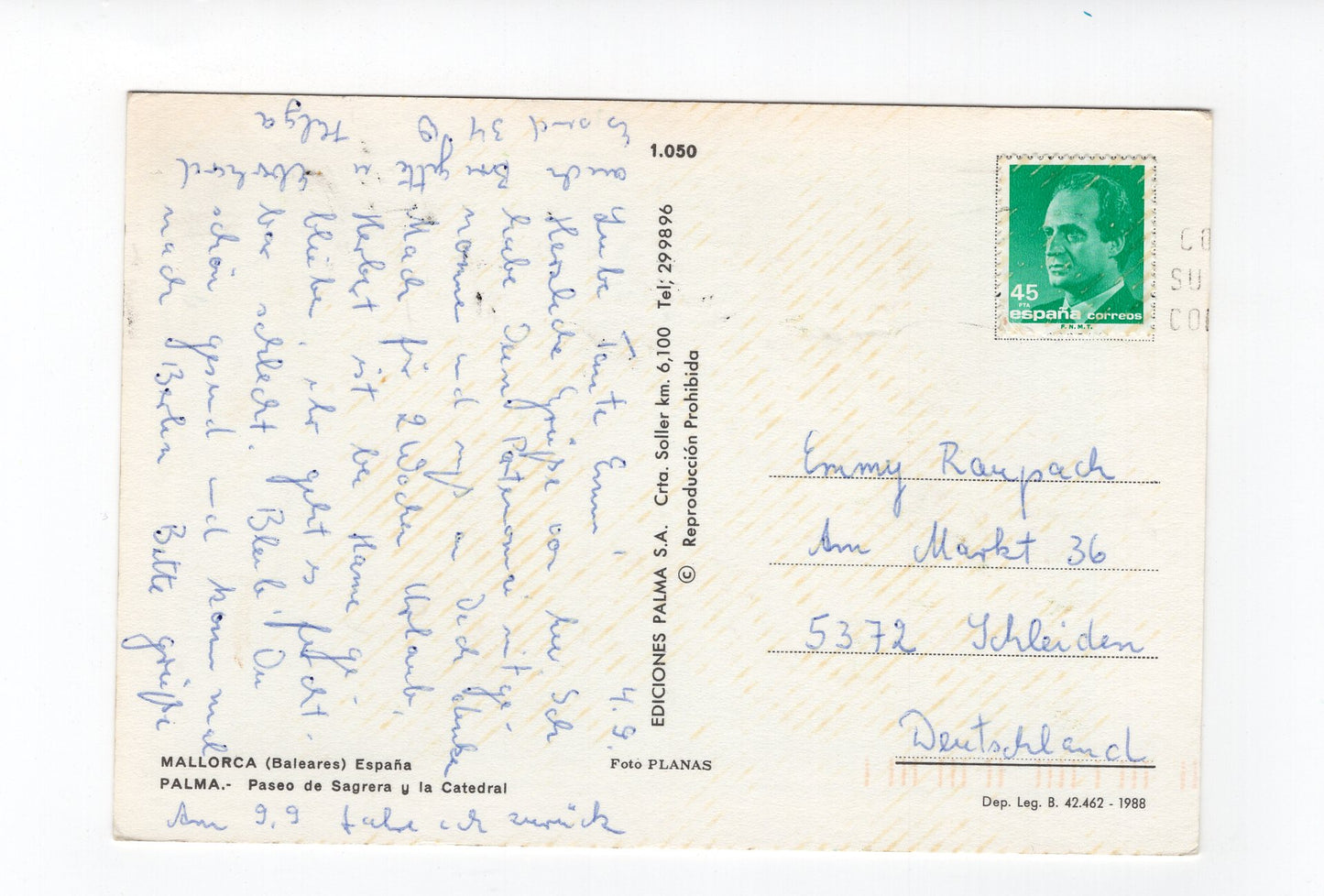 Ansichtskarte Mallorca / Palma de Mallorca / Paseo de Sagrera / Spanien