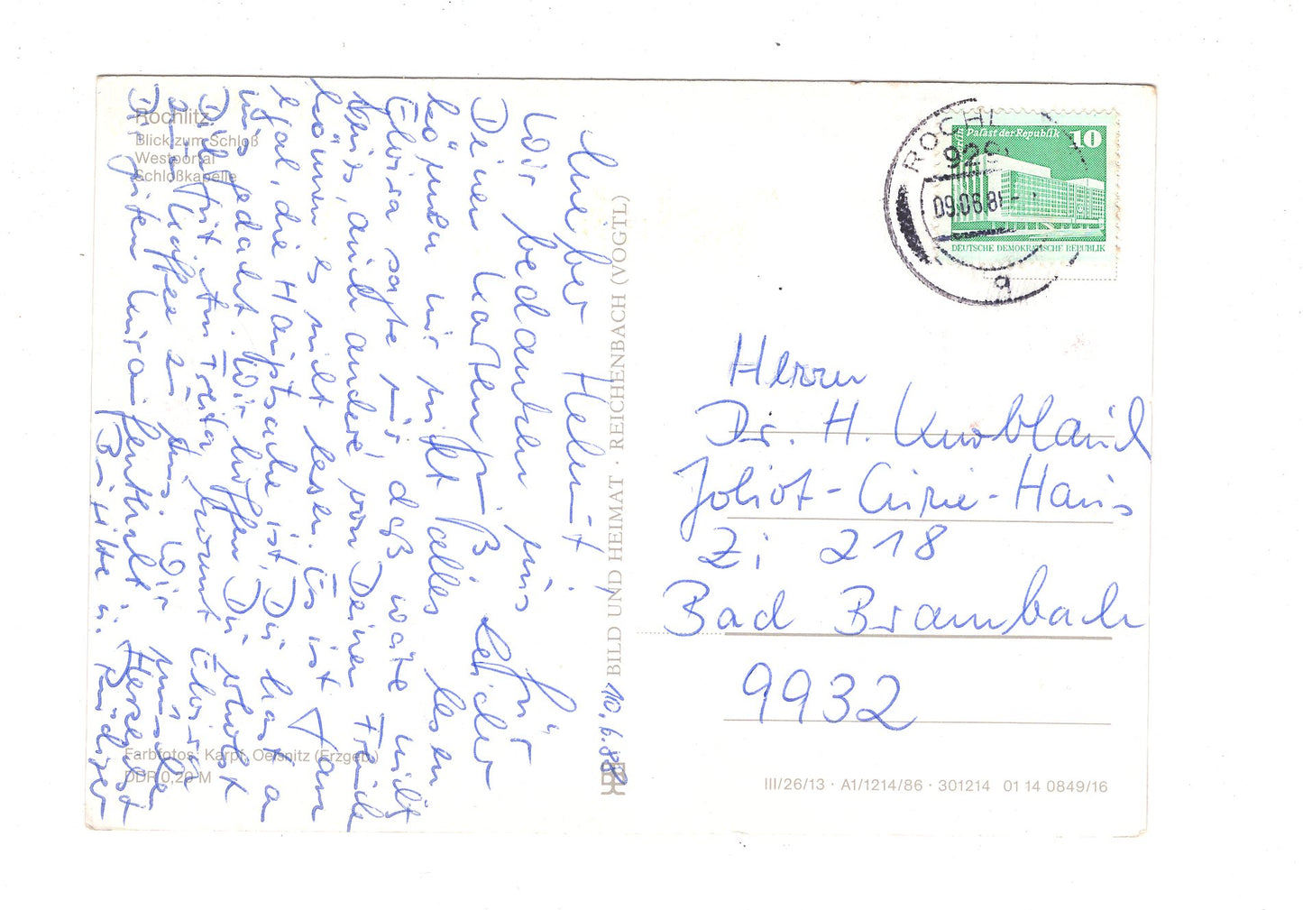 Ansichtskarte Schloss Rochlitz / H1-64