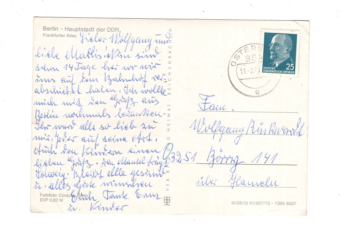Ansichtskarte Berlin / DDR / Frankfurter Allee