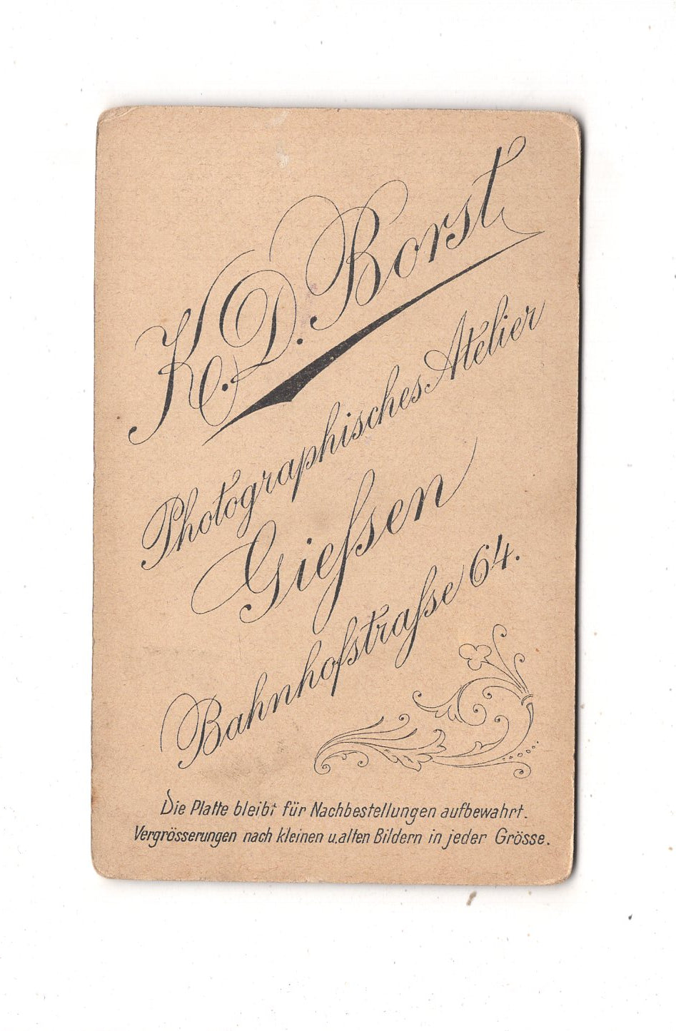 Fotografie Feines junges Mädchen - Gießen 1890er / CDV M1-37