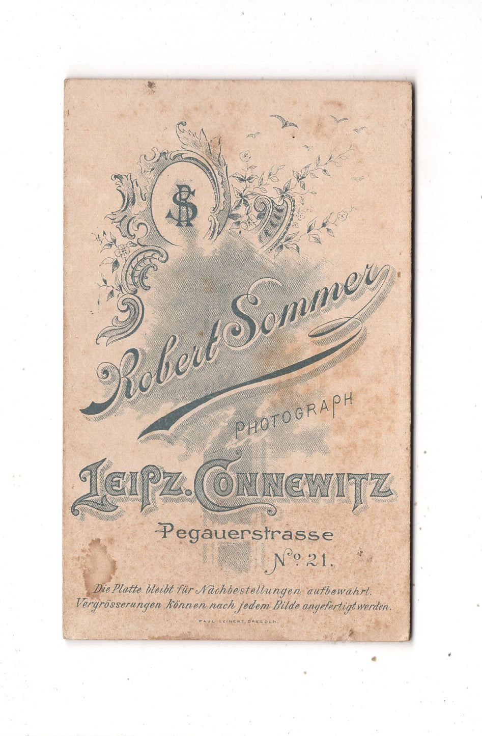 Fotografie Feines junges Mädchen - Leipzig-Connewitz um 1900