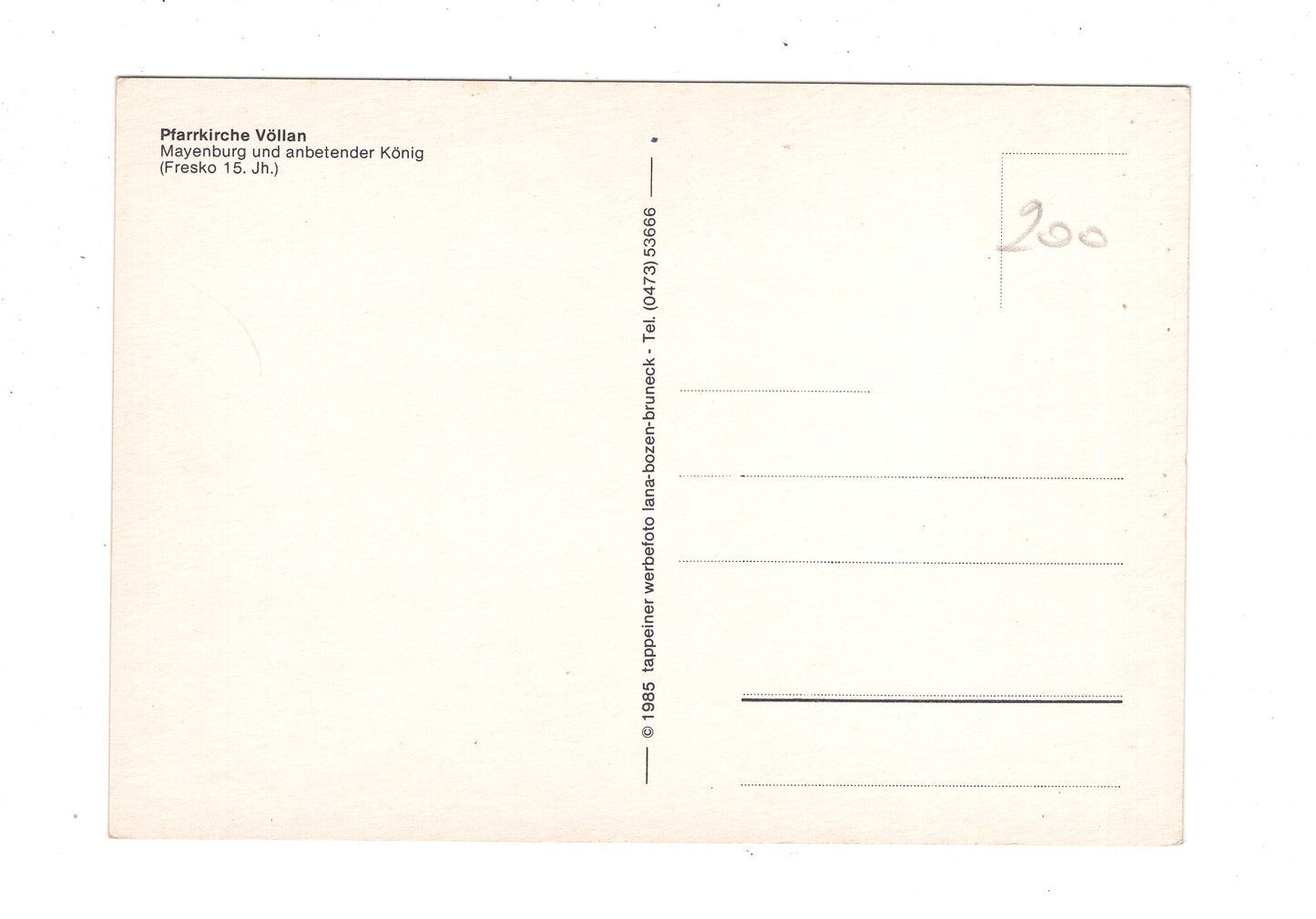 Ansichtskarte Pfarrkirche Völlan / Italien / N1-57