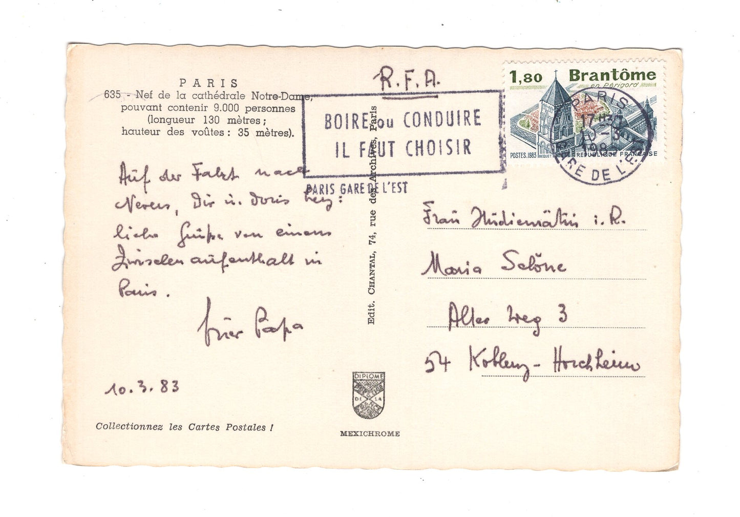 Ansichtskarte Paris / Notre-Dame / Frankreich