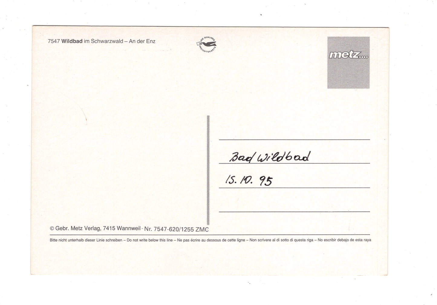 Ansichtskarte Wildbad im Schwarzwald / An der Enz / G1-68