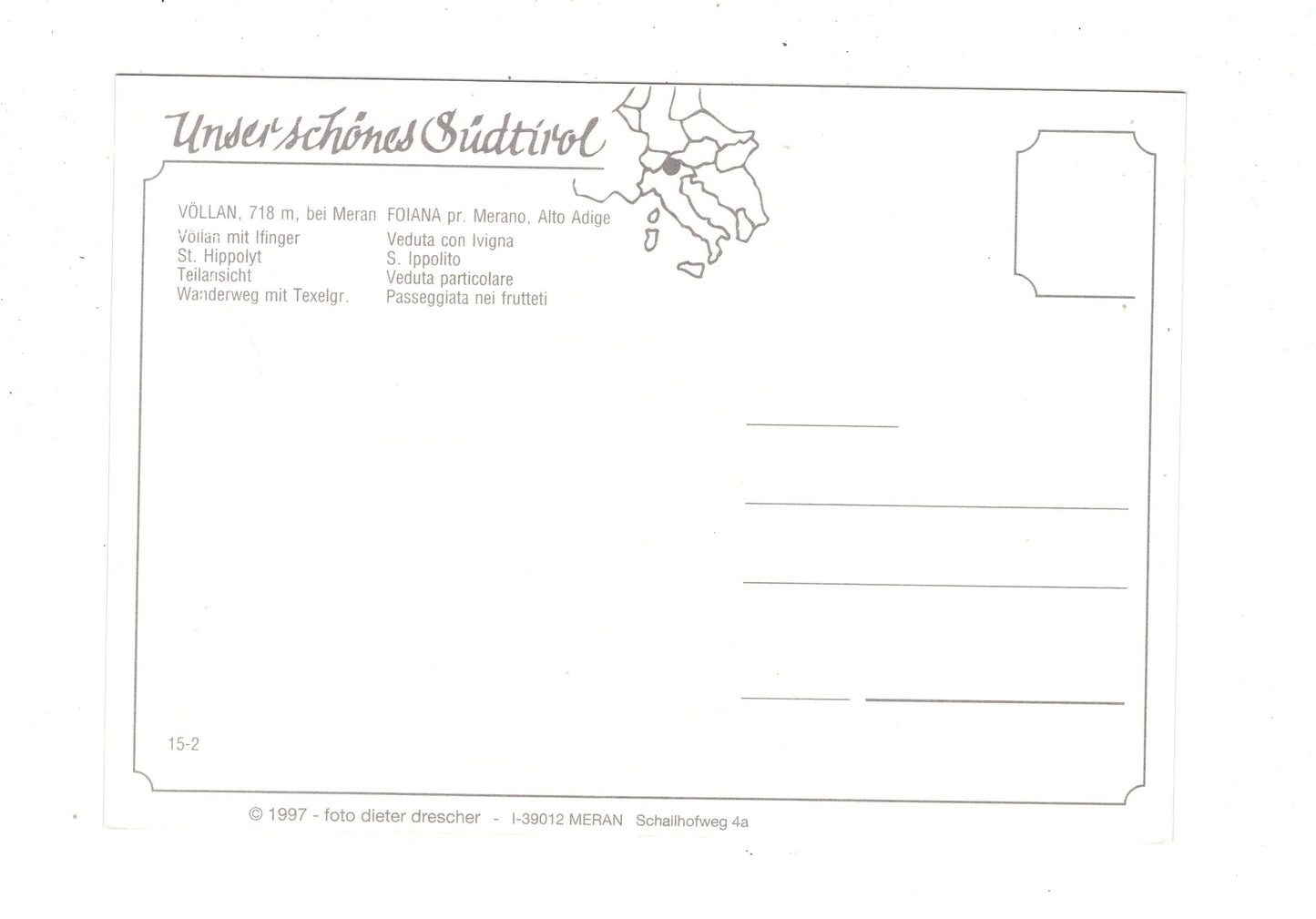 Ansichtskarte Völlan bei Meran / Italien / N1-58