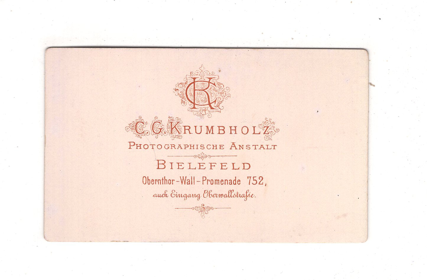 Fotografie Feines junges Mädchen - Bielefeld 1880er / CDV N1-01