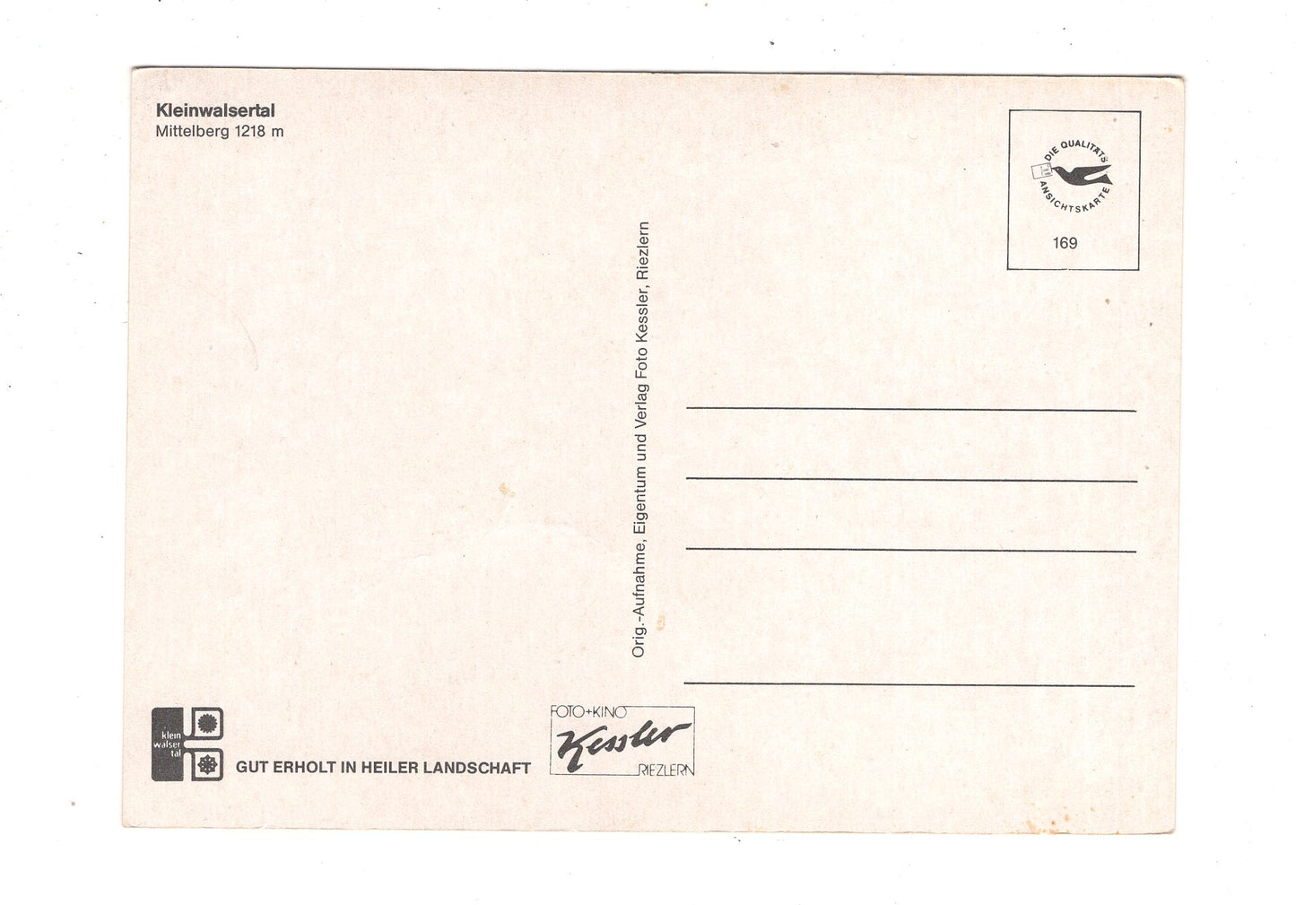 Ansichtskarte Mittelberg / Kleinwalsertal / Österreich