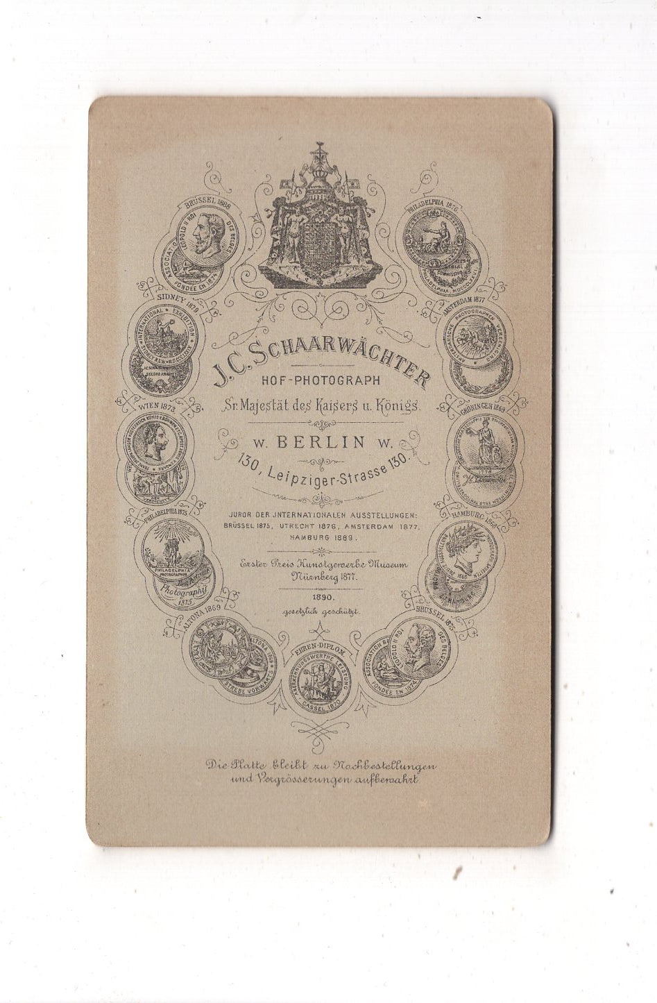 Fotografie Feines Paar - Berlin 1890 / CDV L1-36