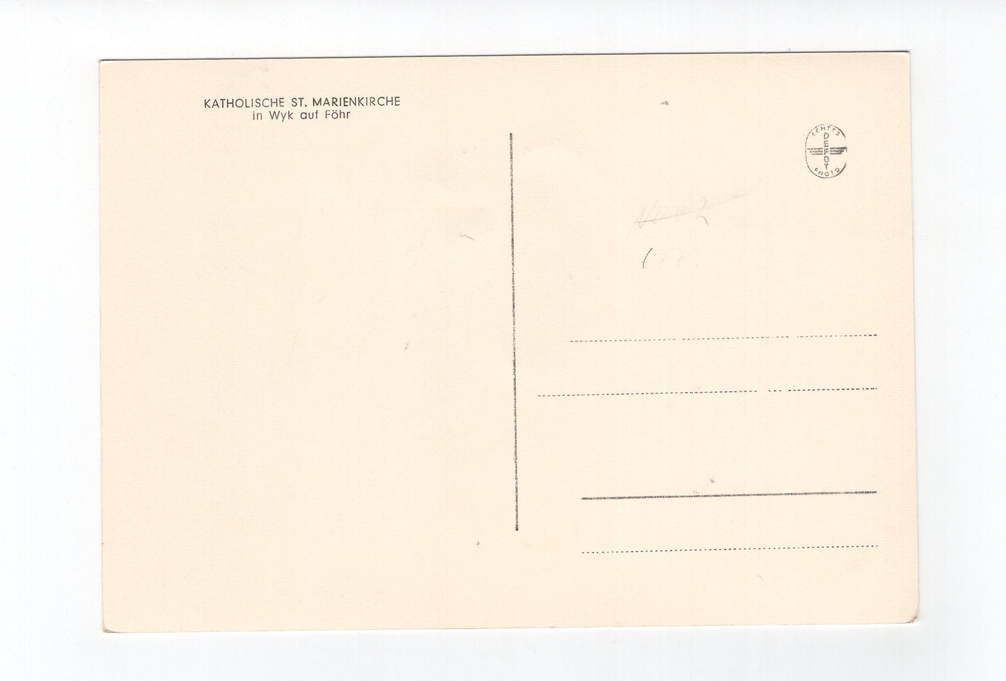 Ansichtskarte Katholische St. Marienkirche in Wyk auf Föhr