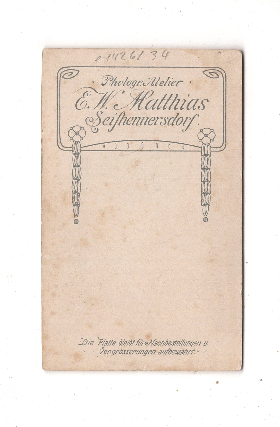Fotografie Feines junges Mädchen - Seifhennersdorf um 1900