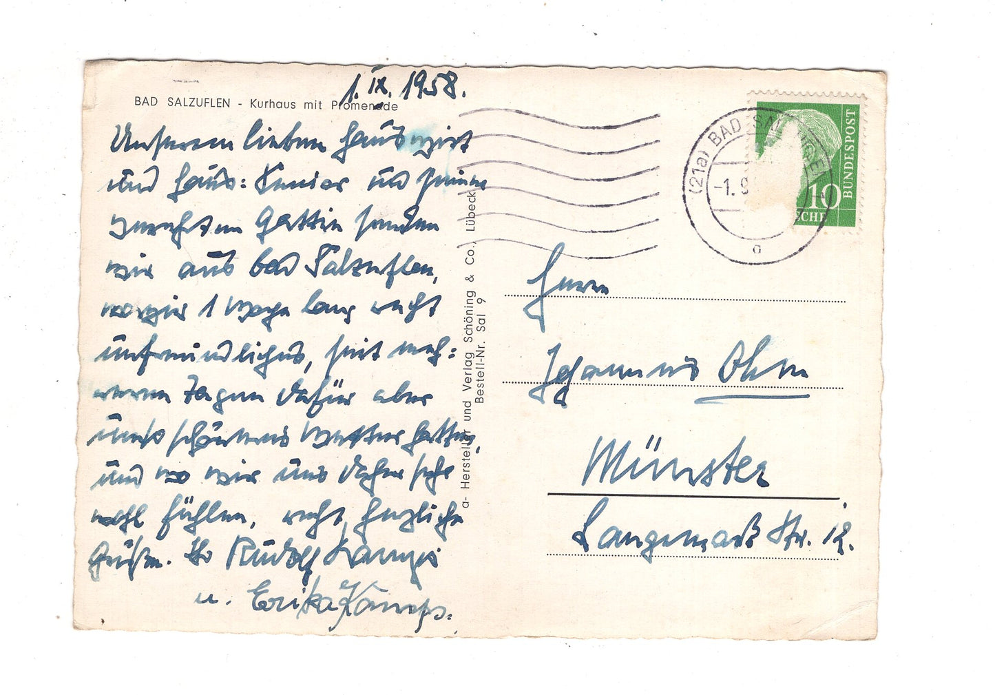 Ansichtskarte Bad Salzuflen / Kurhaus mit Promenade / J1-59