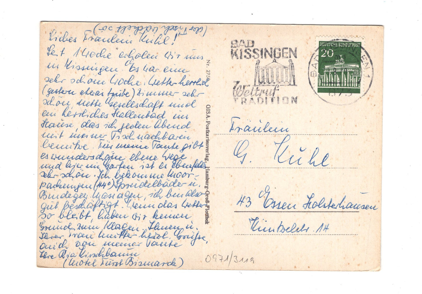 Ansichtskarte Bad Kissingen