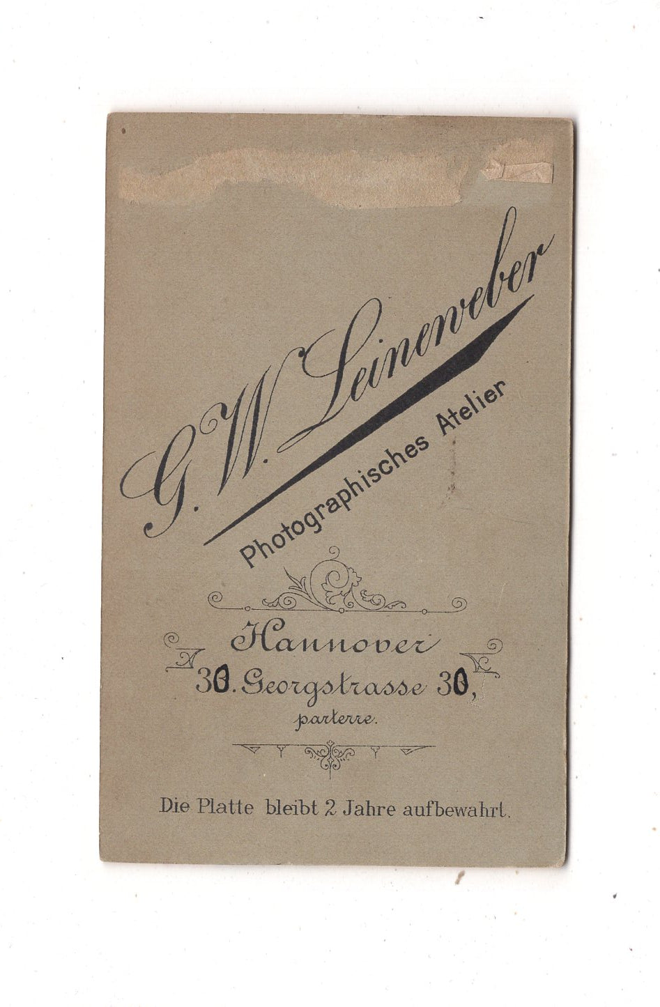 Fotografie Feines Paar - Hannover 1890er / CDV L1-36