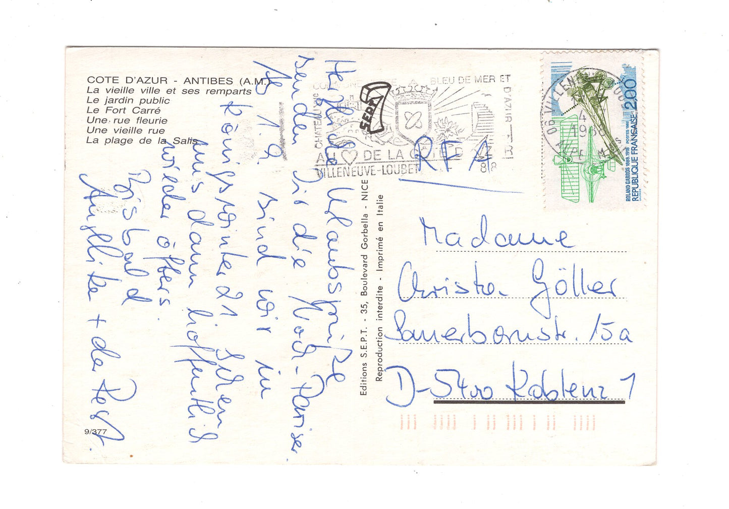 Ansichtskarte Antibes / Frankreich