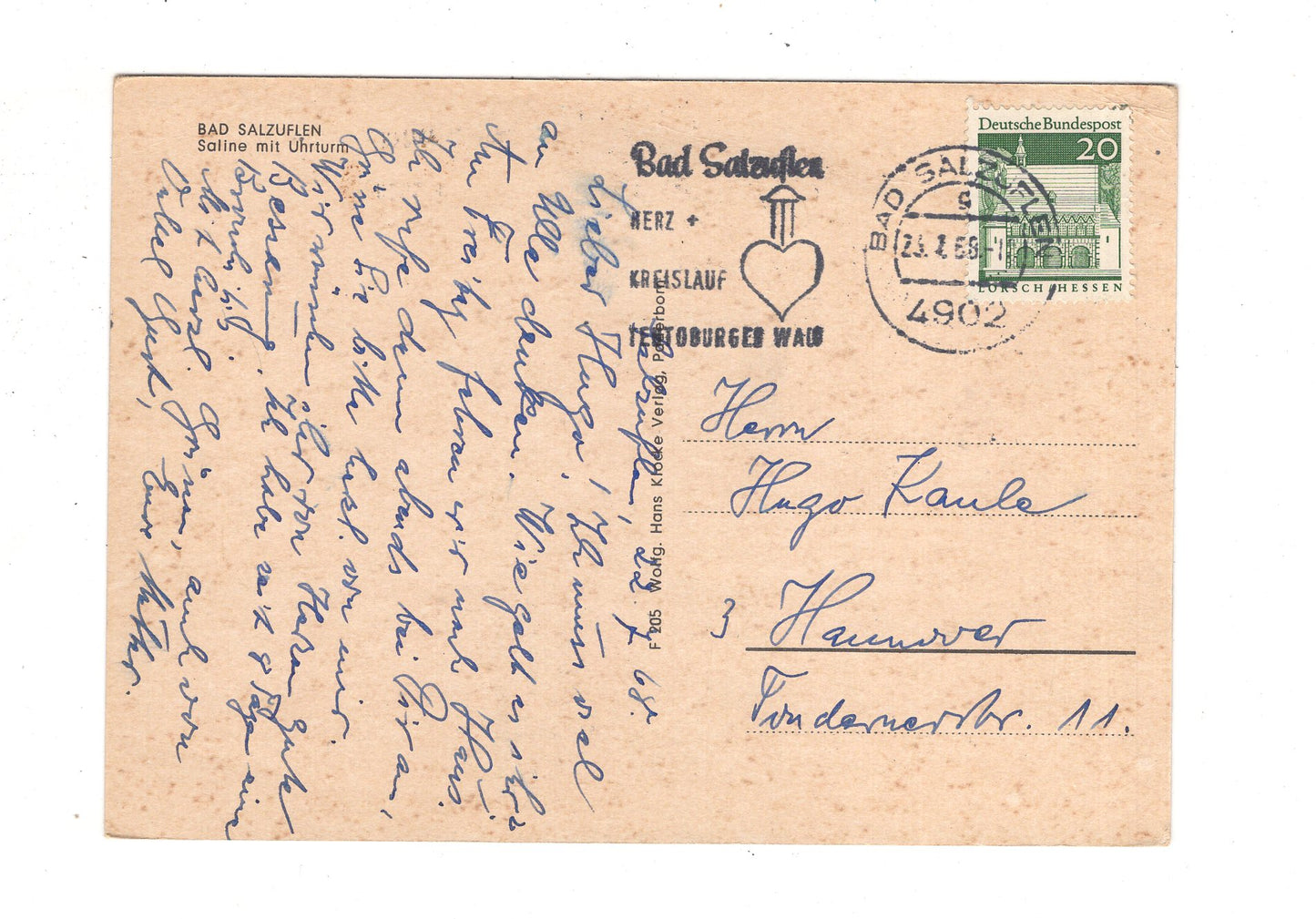 Ansichtskarte Bad Salzuflen / Saline mit Uhrturm / J1-59