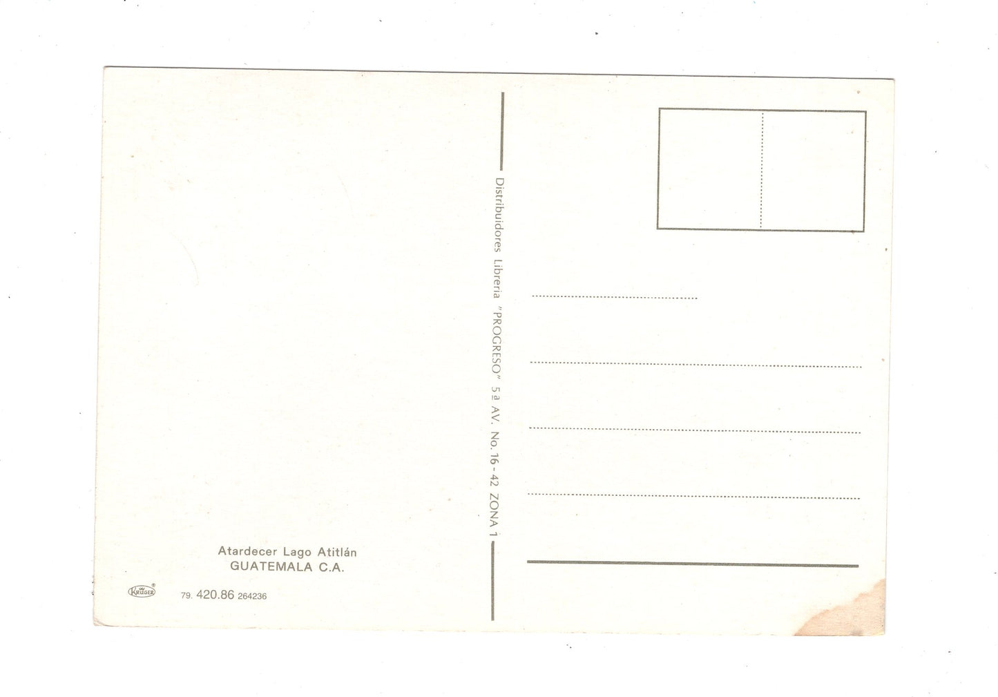 Ansichtskarte Atardecer Lago Atitlan / Guatemala