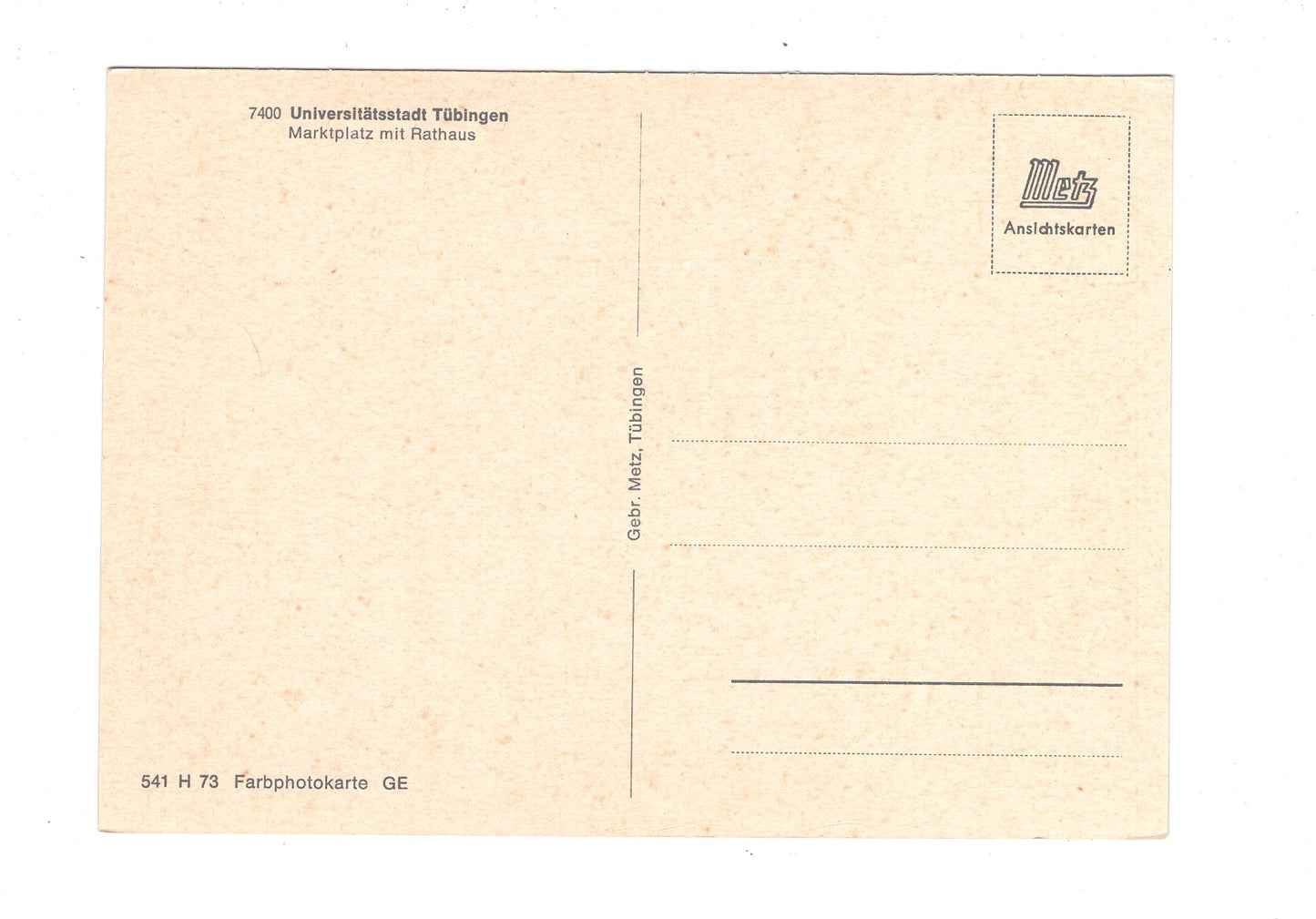 Ansichtskarte Universitätsstadt Tübingen / Marktplatz mit Rathaus / H1-65