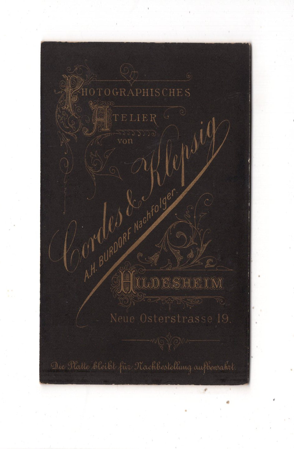 Fotografie Feiner Herr - Hildesheim 1880er