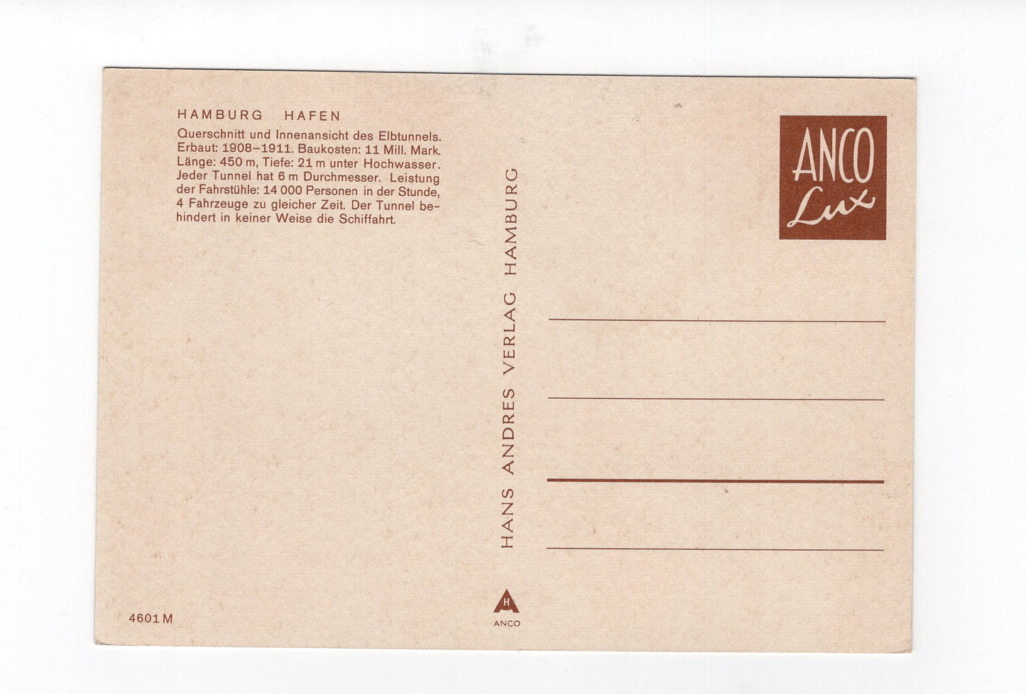 Ansichtskarte Der Elbtunnel in Hamburg